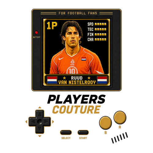 Ruud van Nistelrooy 1P 8-Bit t-shirt retro gaming design by Players Couture