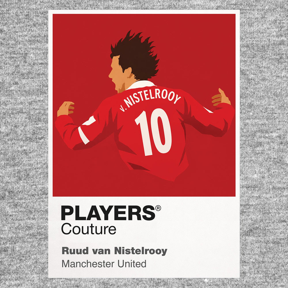 Ruud van Nistelrooy Manchester United grey Icon Frame artwork detail