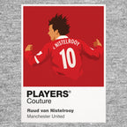 Ruud van Nistelrooy Manchester United grey Icon Frame artwork detail