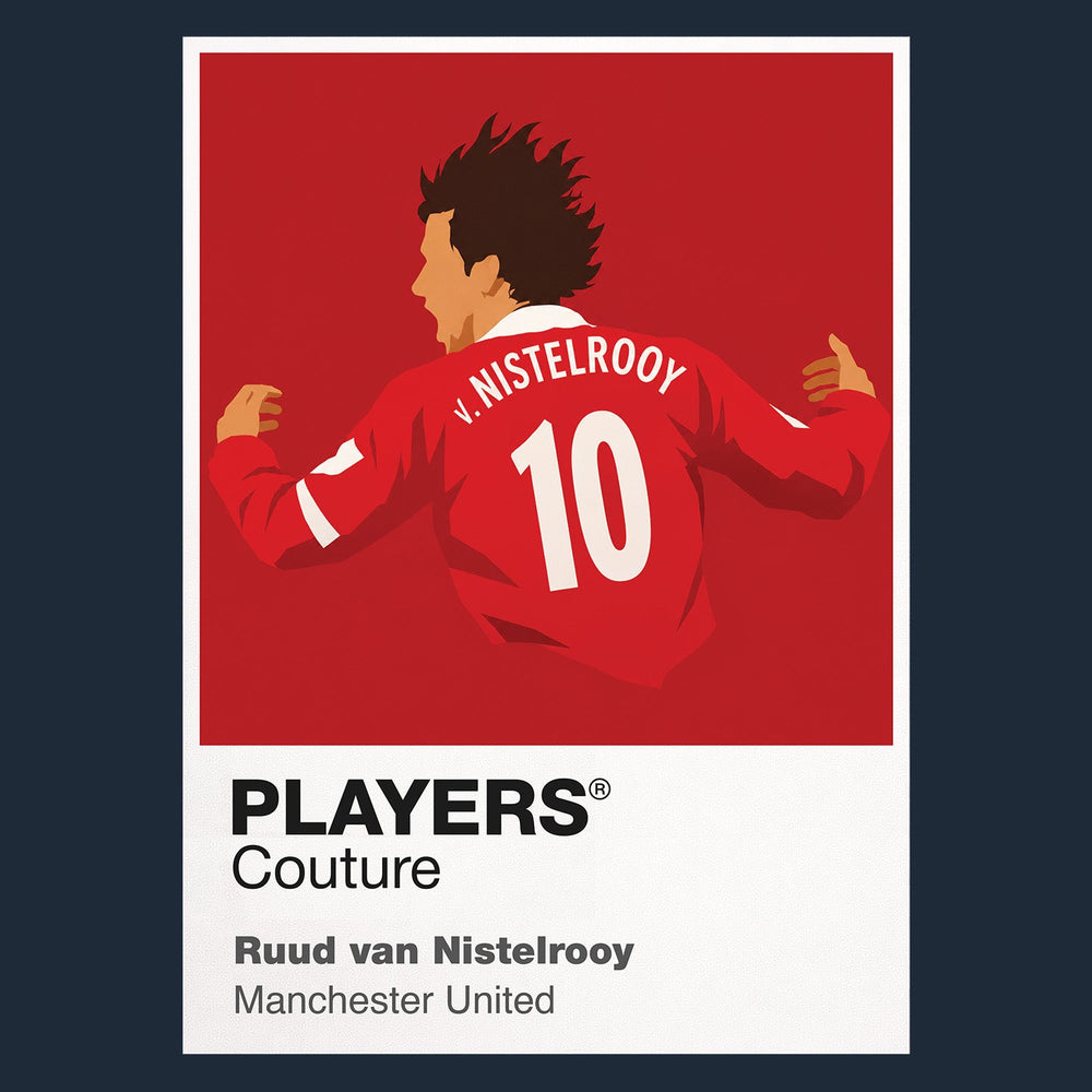 Ruud van Nistelrooy Manchester United navy Icon Frame artwork detail