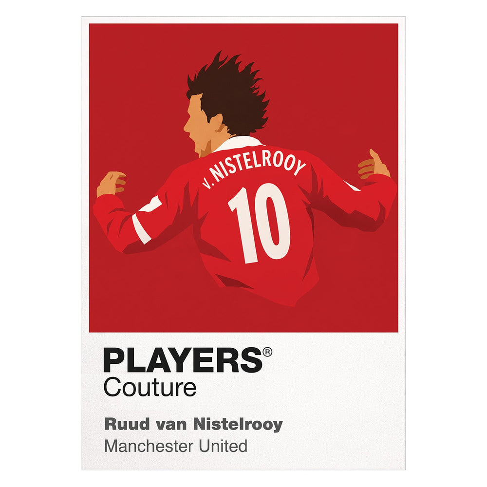Ruud van Nistelrooy Manchester United white Icon Frame artwork detail