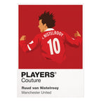 Ruud van Nistelrooy Manchester United white Icon Frame artwork detail