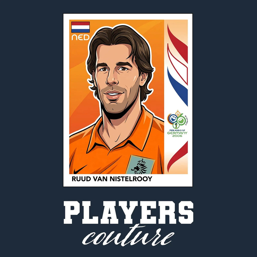 Ruud van Nistelrooy World Cup Sticker Kids T-Shirt – ruud van nistelrooy navy Players Couture design