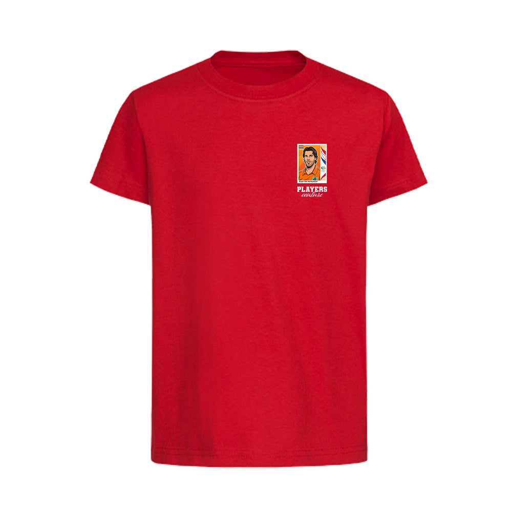 Ruud van Nistelrooy World Cup Sticker Kids T-Shirt – ruud van nistelrooy sticker kids red tshirt Players Couture design