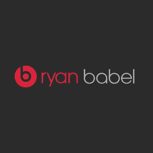 Ryan Babel Logo Men's Hoodie – black close-up detail shot of the Ryan Babel Players Couture logo design