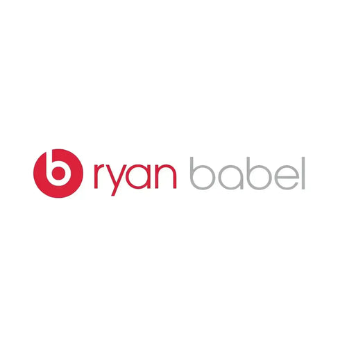 Ryan Babel Logo Men's Hoodie – white close-up detail shot of the Ryan Babel Players Couture logo design