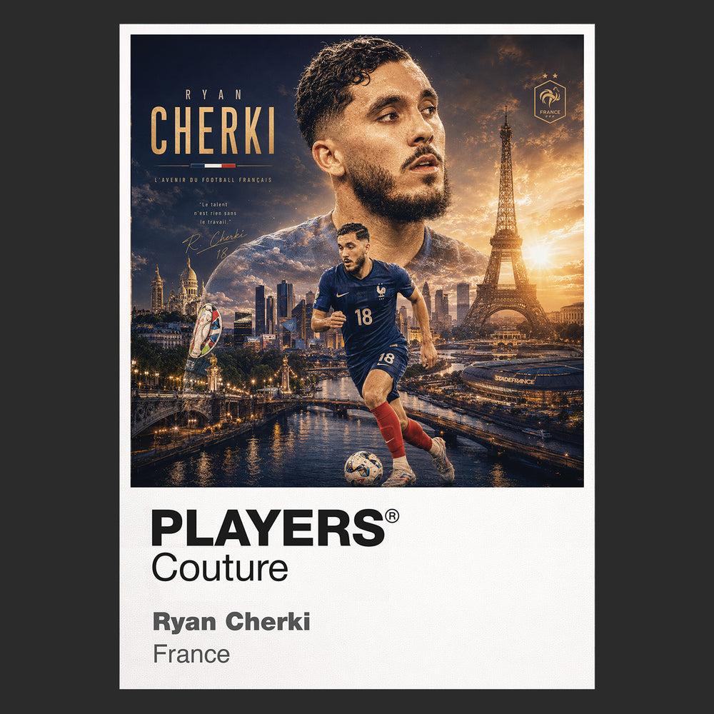 Ryan Cherki France Atlas Frame artwork by Players Couture