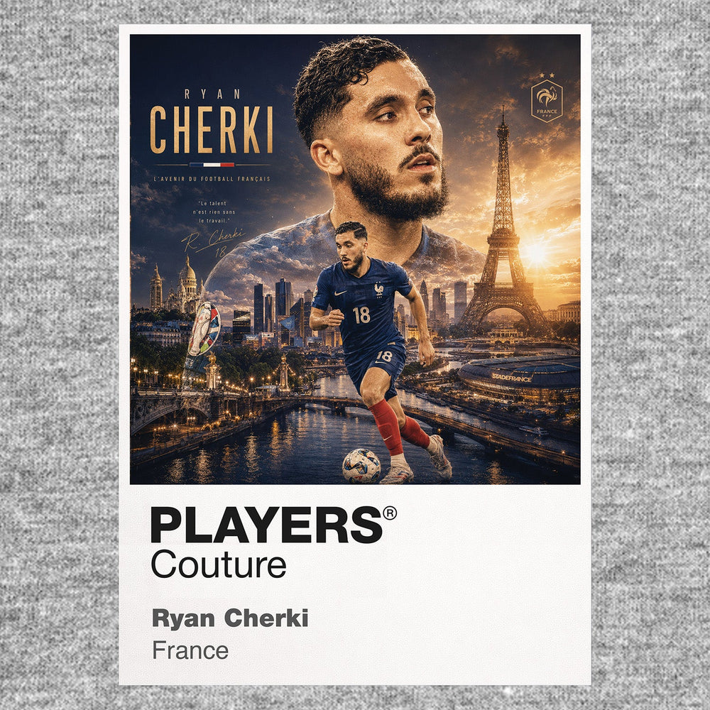 Ryan Cherki France Atlas Frame artwork by Players Couture