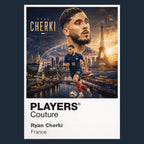 Ryan Cherki France Atlas Frame artwork by Players Couture