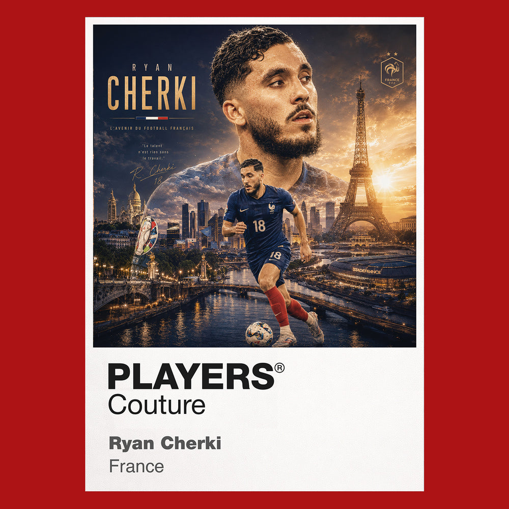 Ryan Cherki France Atlas Frame artwork by Players Couture