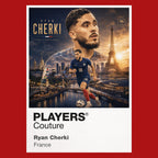 Ryan Cherki France Atlas Frame artwork by Players Couture
