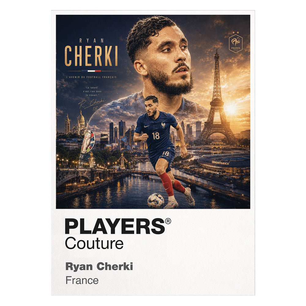 Ryan Cherki France Atlas Frame artwork by Players Couture