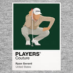 Ryan Gerard Golf Icon Frame Men's Polo Shirt in Gray - Players Couture Fan Apparel