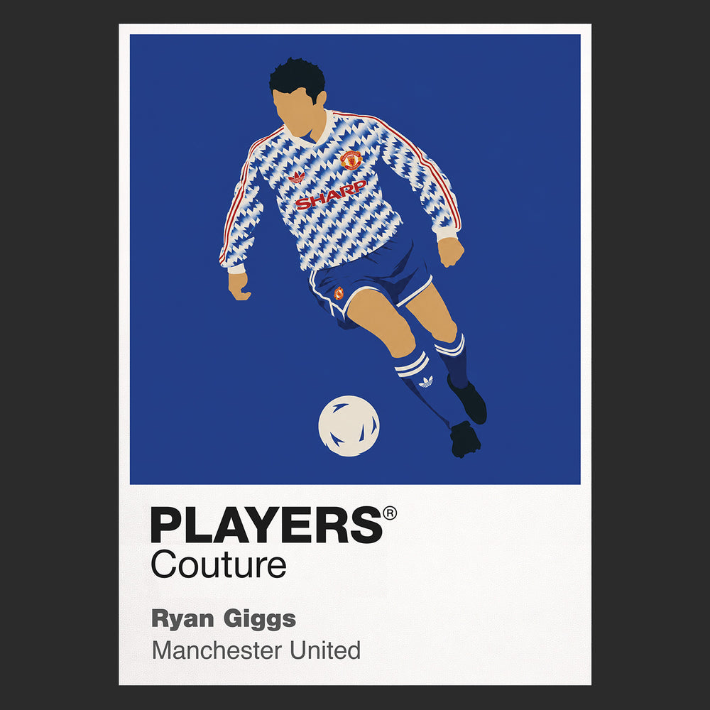 Ryan Giggs Blue Away Man United Icon Frame Men's T-Shirt