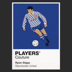 Ryan Giggs Blue Away Man United Icon Frame Men's T-Shirt