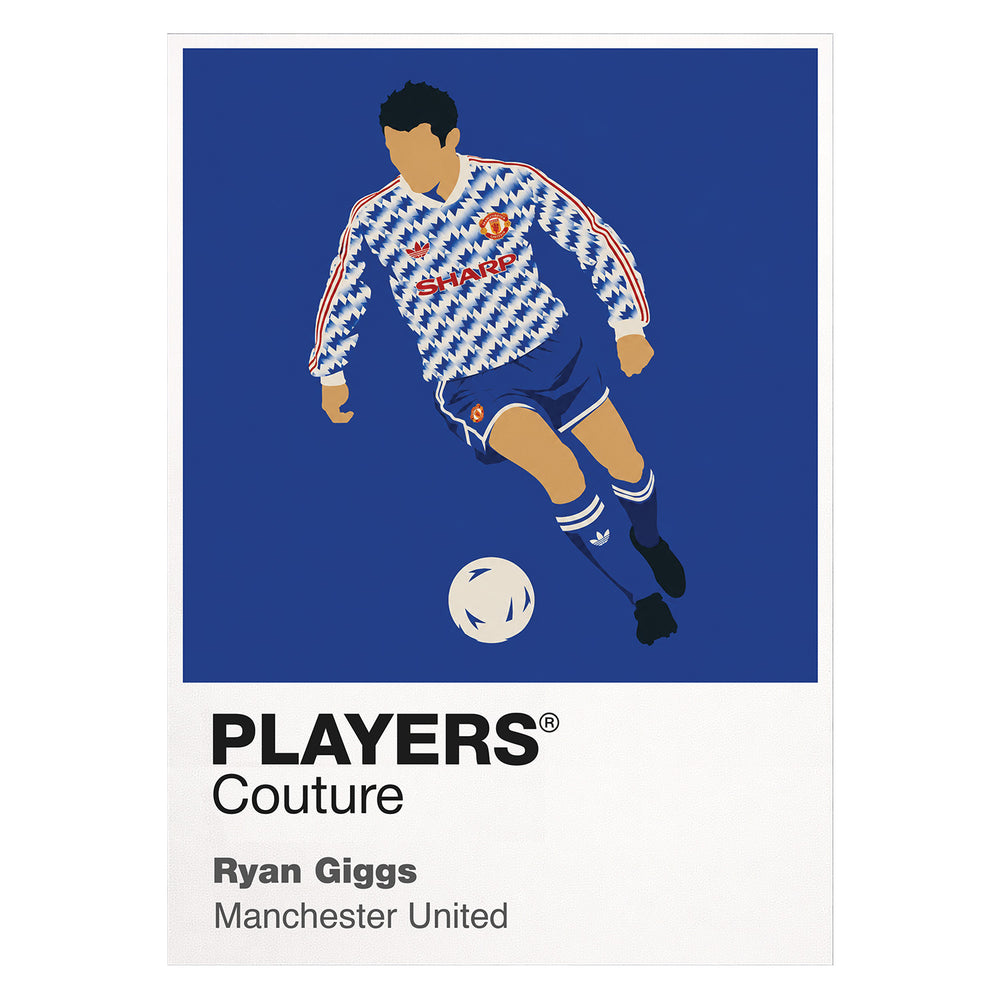 Ryan Giggs Blue Away Man United Icon Frame Men's T-Shirt