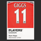 Ryan Giggs 11 Football Shirt Frame Men's Hoodie – black close-up detail shot of the Ryan Giggs 11 Football Players Couture