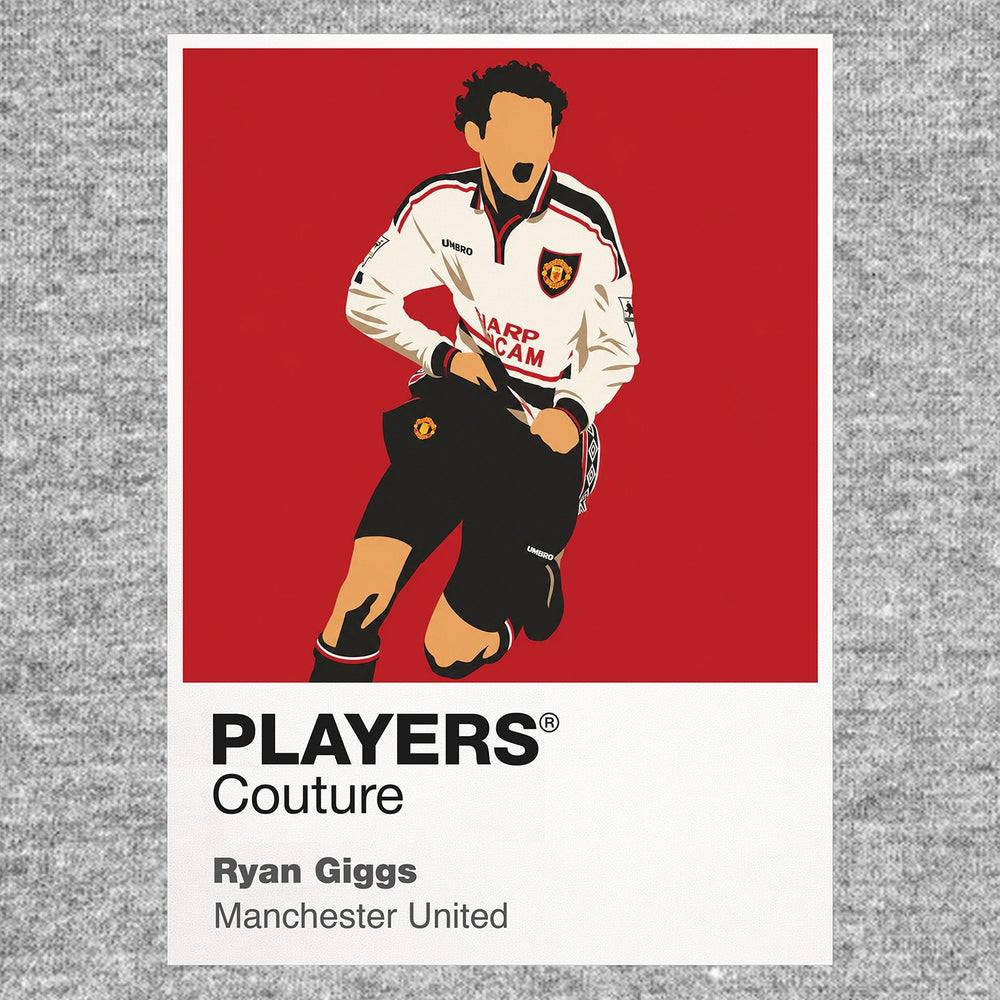 Ryan Giggs Manchester United Icon Frame Men's Hoodie — Gray Artwork