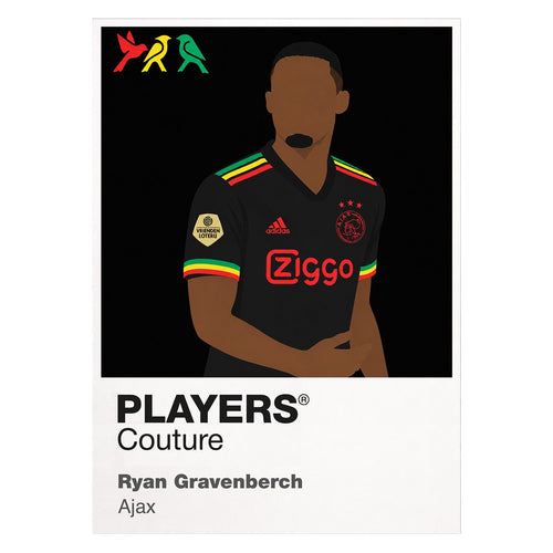 Ryan Gravenberch Ajax Icon Frame artwork on white