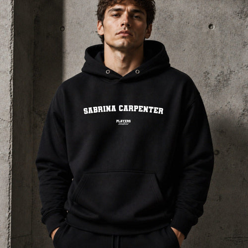 Sabrina Carpenter name-print hoodie - black