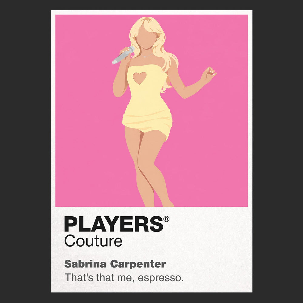 Sabrina Carpenter Sabrina Carpenter's vintage show-business styling and playful pop confidence Icon Frame artwork in black