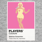 Sabrina Carpenter Sabrina Carpenter's vintage show-business styling and playful pop confidence Icon Frame artwork in grey