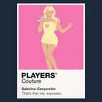 Sabrina Carpenter Sabrina Carpenter's vintage show-business styling and playful pop confidence Icon Frame artwork in navy