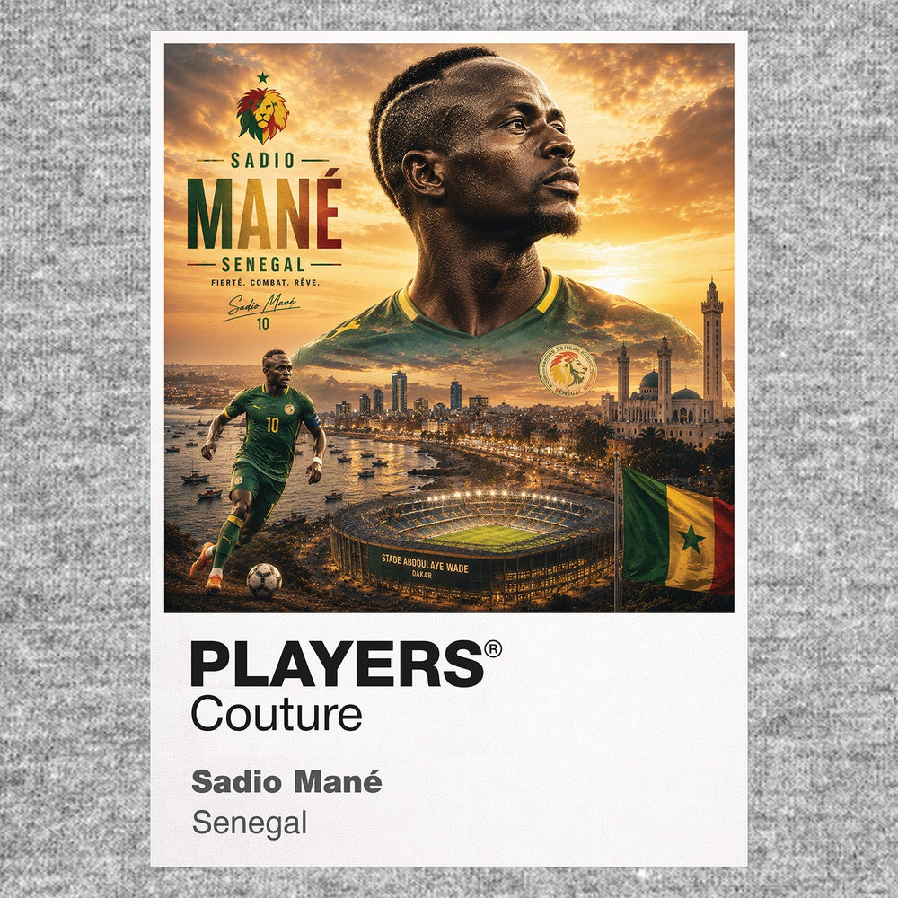 Sadio Mane Senegal Atlas Frame artwork by Players Couture