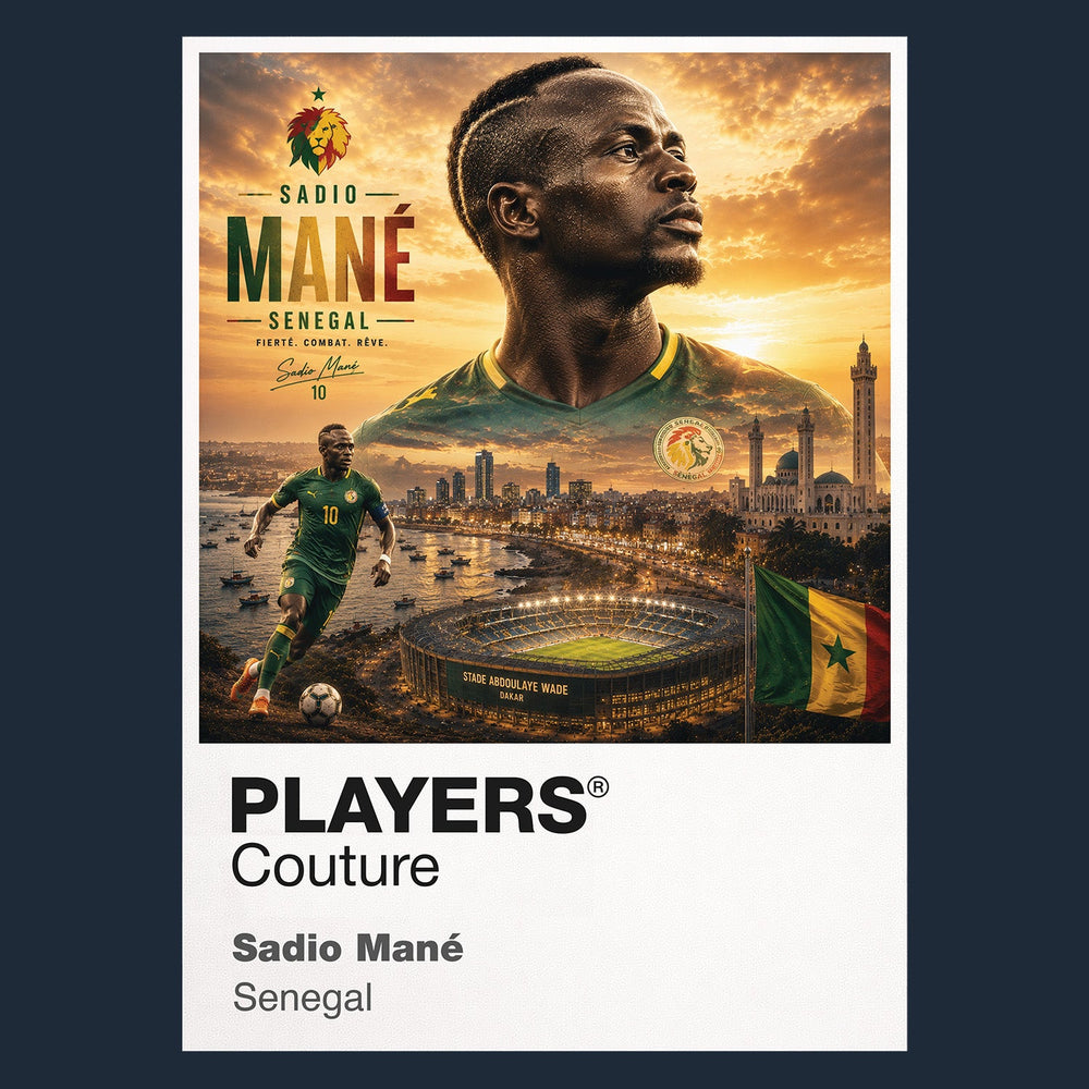 Sadio Mane Senegal Atlas Frame artwork by Players Couture
