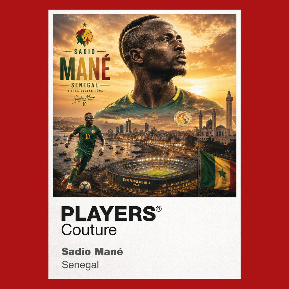 Sadio Mane Senegal Atlas Frame artwork by Players Couture