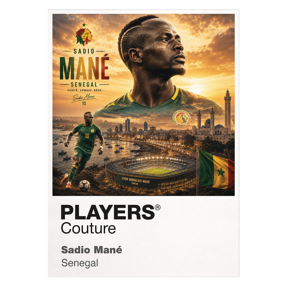 Sadio Mane Senegal Atlas Frame artwork by Players Couture