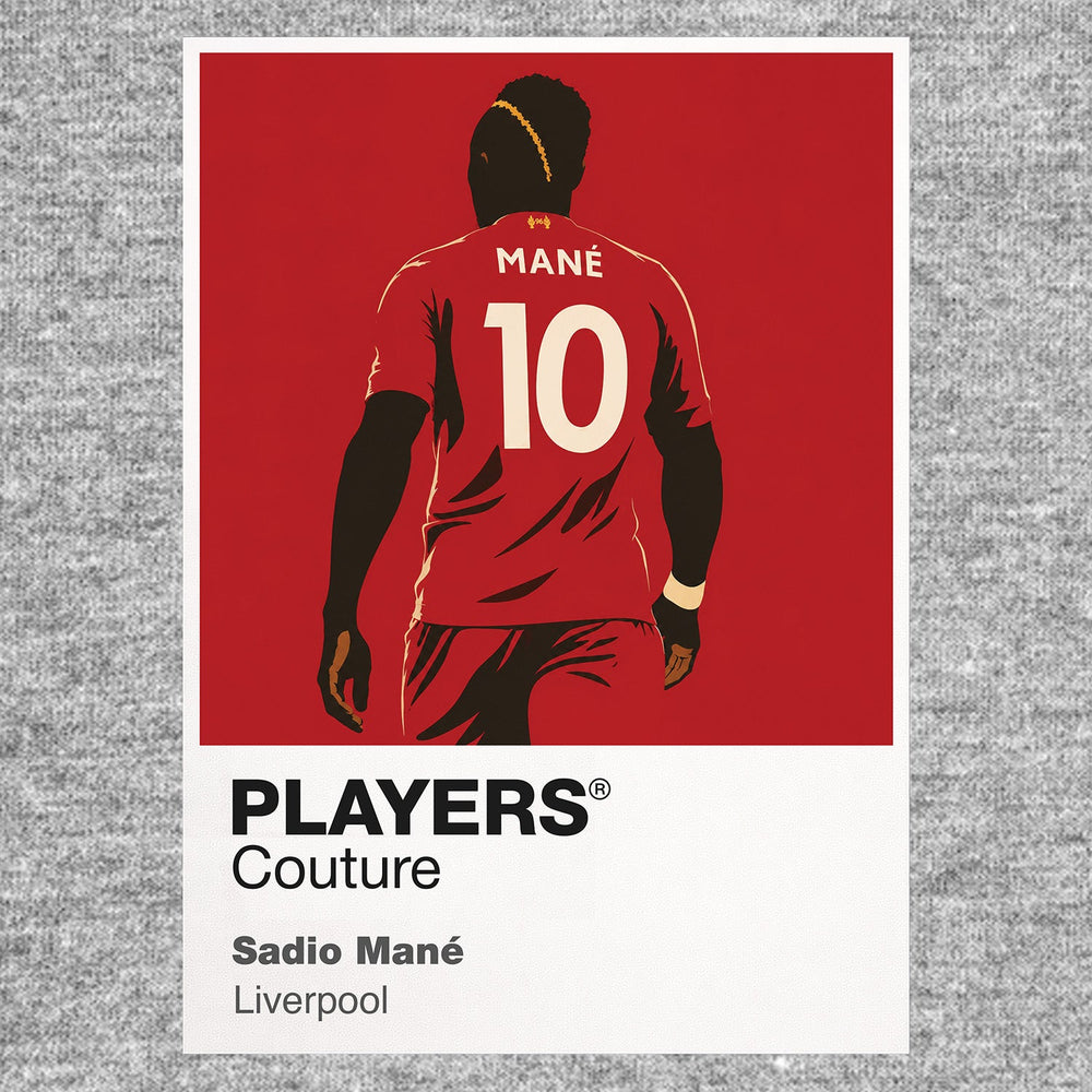 Sadio Mane Liverpool Icon Frame Men's Hoodie — Gray Artwork