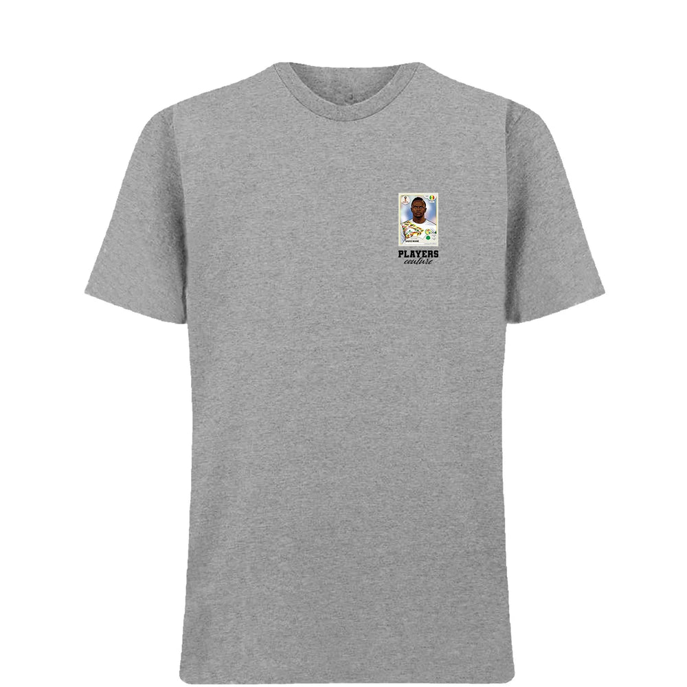 Sadio Mane World Cup t-shirt – grey men's t-shirt featuring the Sadio Mane World Cup Players Couture logo