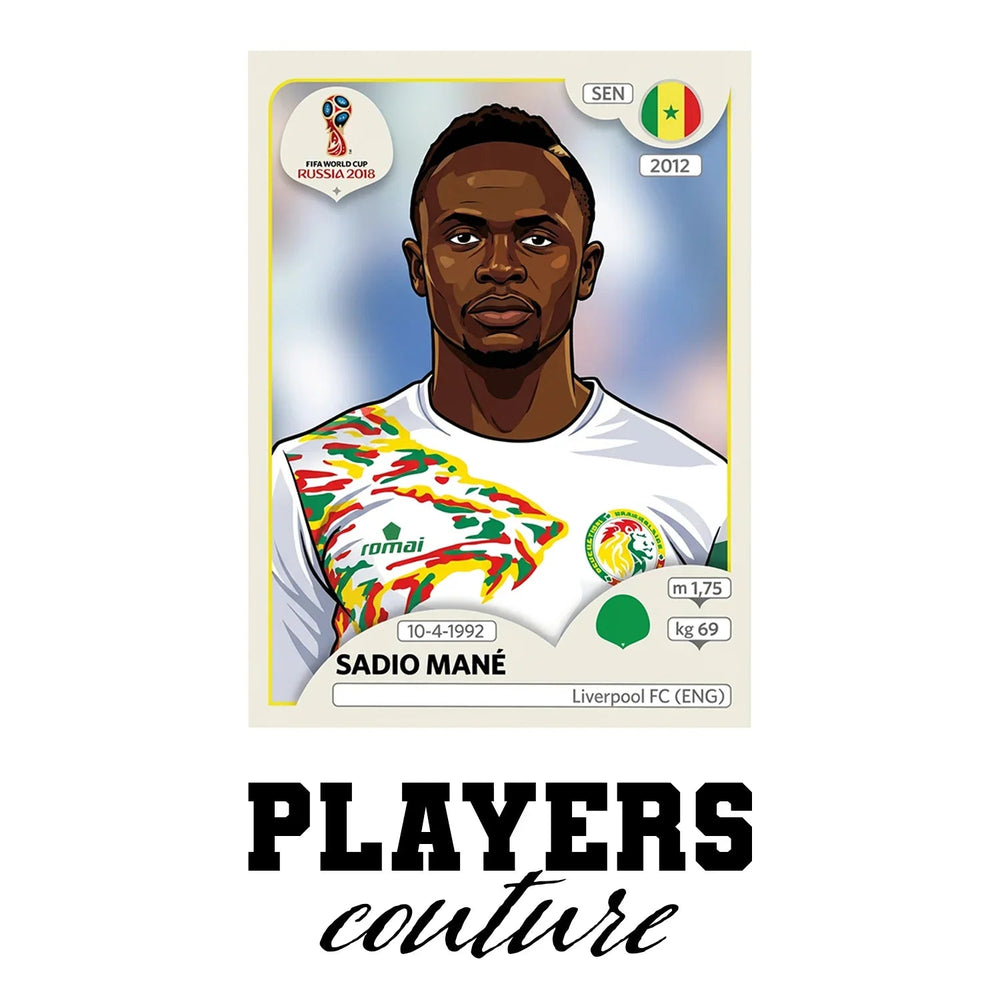 Sadio Mane World Cup Sticker Kids T-Shirt – sadio mane white Players Couture design
