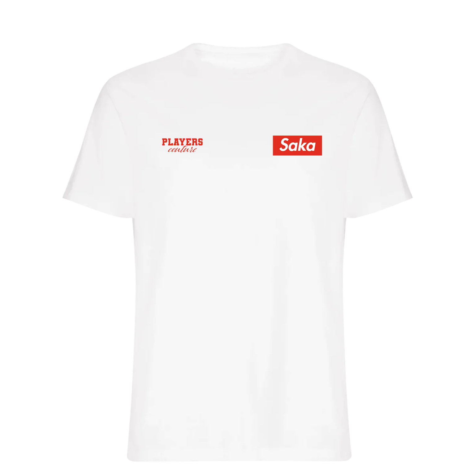 Bukayo Saka Logo Players Couture Mens T-Shirt White
