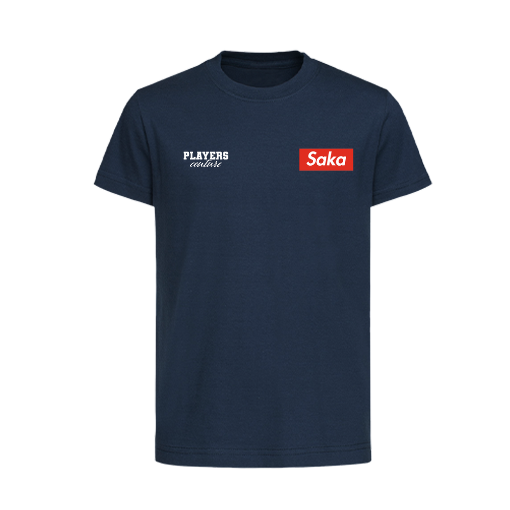 Bukayo Saka Logo Players Couture Kids T-Shirt Navy