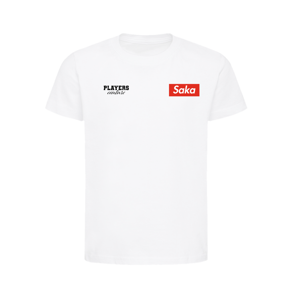 Bukayo Saka Logo Players Couture Kids T-Shirt White