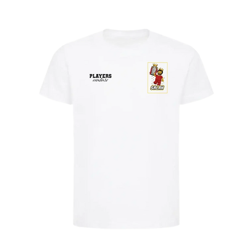 Mohamed Salah Toy t-shirt – white kids' t-shirt featuring the Mohamed Salah Toy Players Couture logo