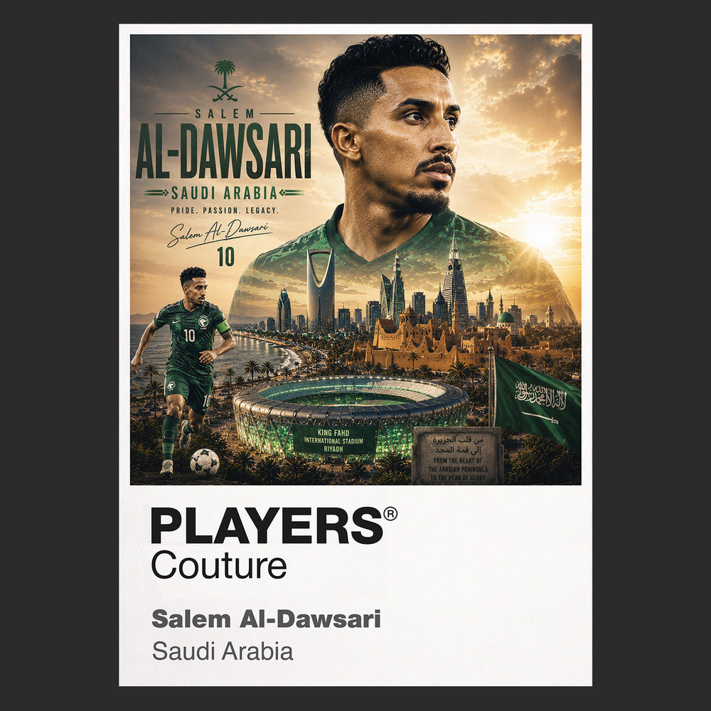 Salem Al-Dawsari Saudi Arabia Atlas Frame artwork by Players Couture