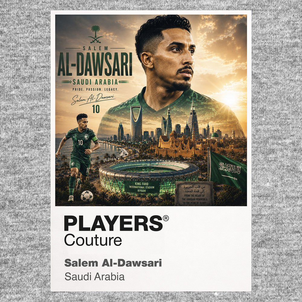 Salem Al-Dawsari Saudi Arabia Atlas Frame artwork by Players Couture