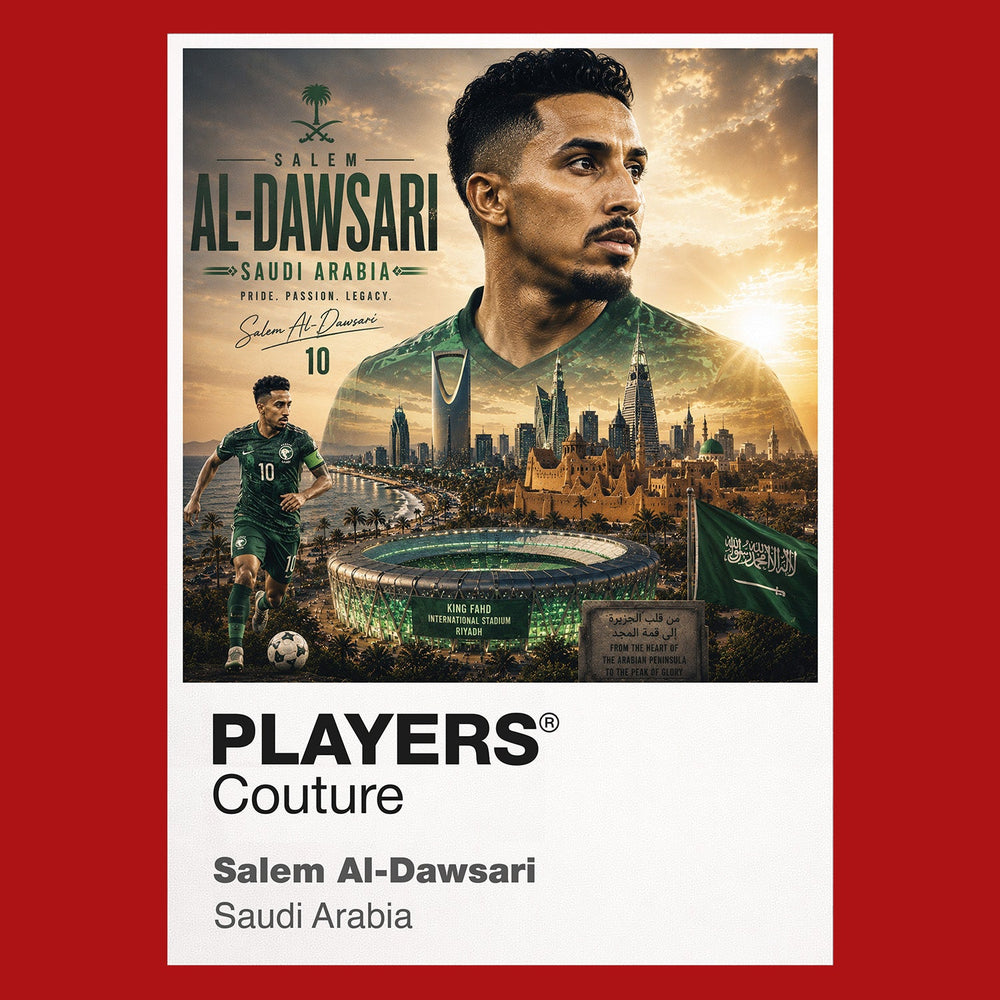 Salem Al-Dawsari Saudi Arabia Atlas Frame artwork by Players Couture
