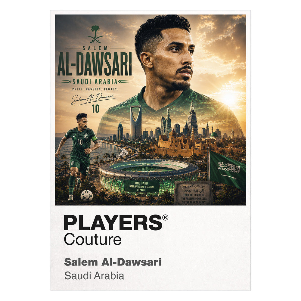 Salem Al-Dawsari Saudi Arabia Atlas Frame artwork by Players Couture