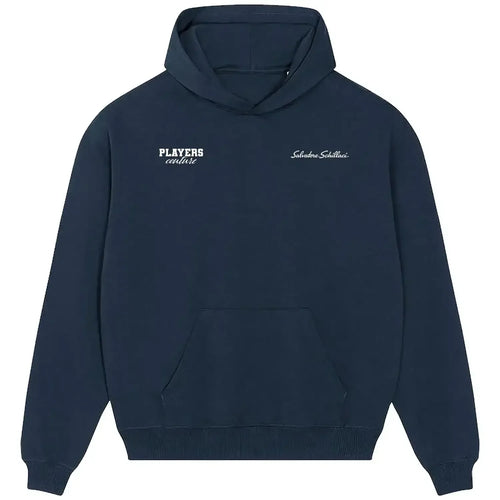 Salvatore Schillaci hoodie – navy men's hoodie featuring the Salvatore Schillaci Players Couture logo