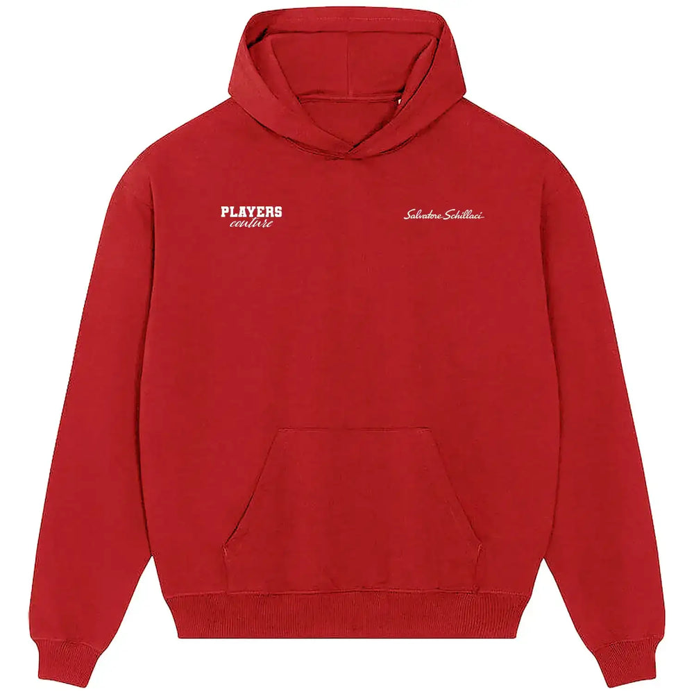Salvatore Schillaci Logo Players Couture Men's Casual Hoodie - Red / S | Fashion Collection, Football, Hoodies, Inter Milan, Italy, Juventus, Men's, Volume 1