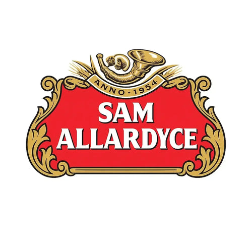 Sam Allardyce Logo Men's T-Shirt – white close-up detail shot of the Sam Allardyce Players Couture logo design