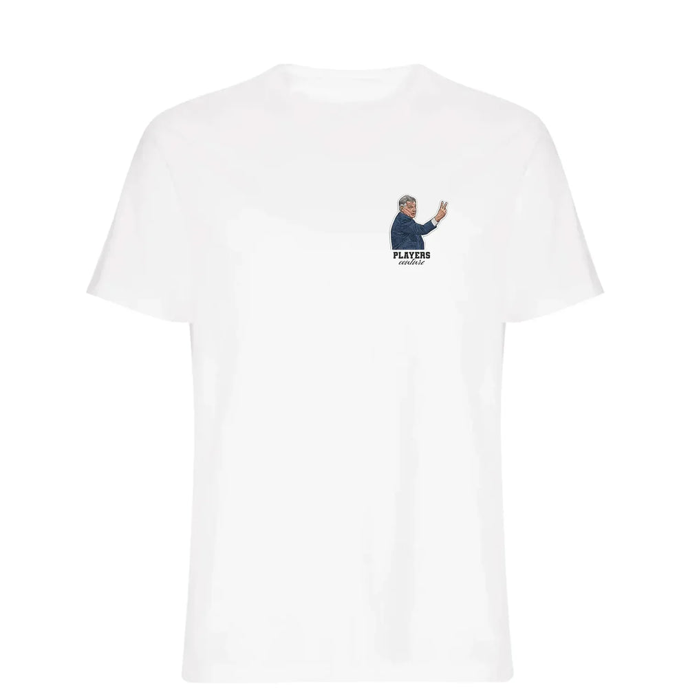 Sam Allardyce t-shirt – white men's t-shirt featuring the Sam Allardyce Players Couture logo