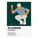 Sam Burns Golf Icon Frame Men's Polo Shirt
