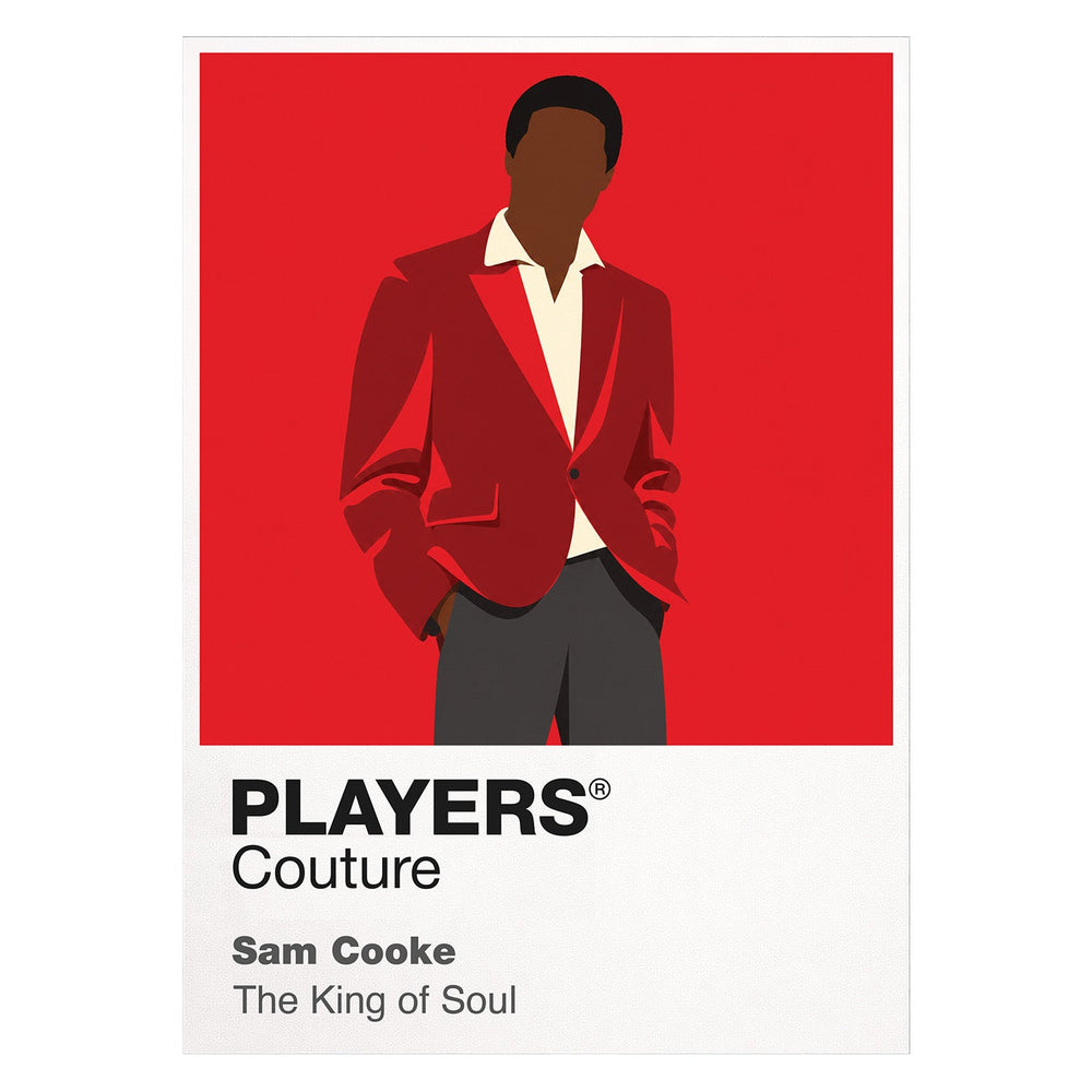 Sam Cooke Sam Cooke's tailored elegance and poised gospel-to-soul performance style Icon Frame artwork on white