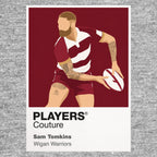 Sam Tomkins Wigan Warriors rugby league hoodie grey