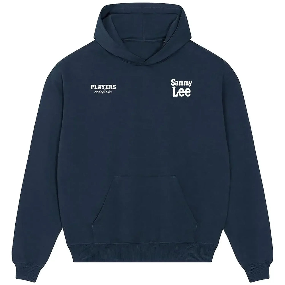Sammy Lee hoodie – navy men's hoodie featuring the Sammy Lee Players Couture logo